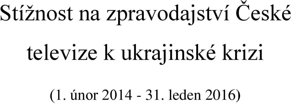 televize k ukrajinské