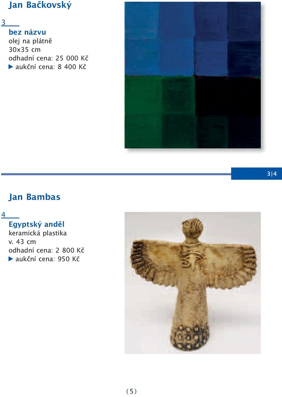 4 Jan Bambas Egyptský anděl keramická plastika v.
