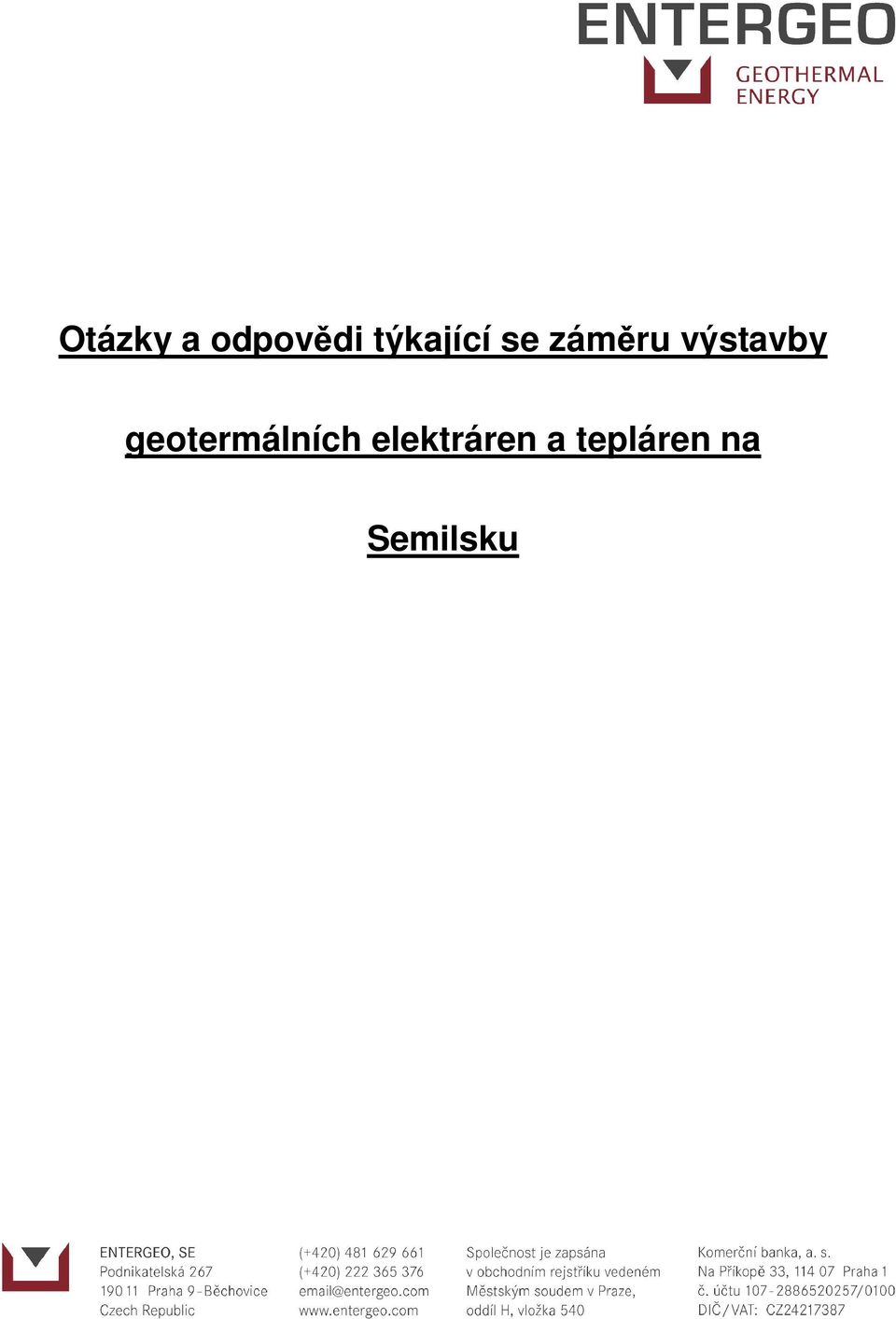výstavby geotermálních