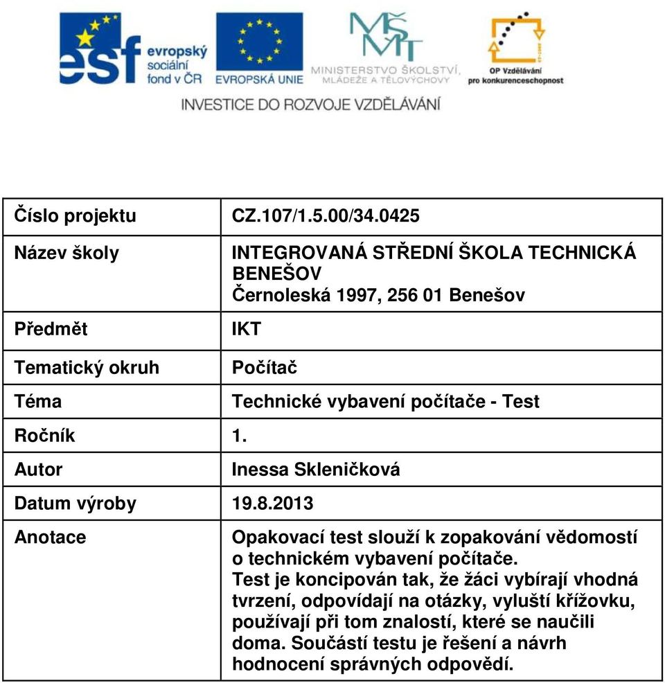 Autor Počítač Datum výroby 19.8.