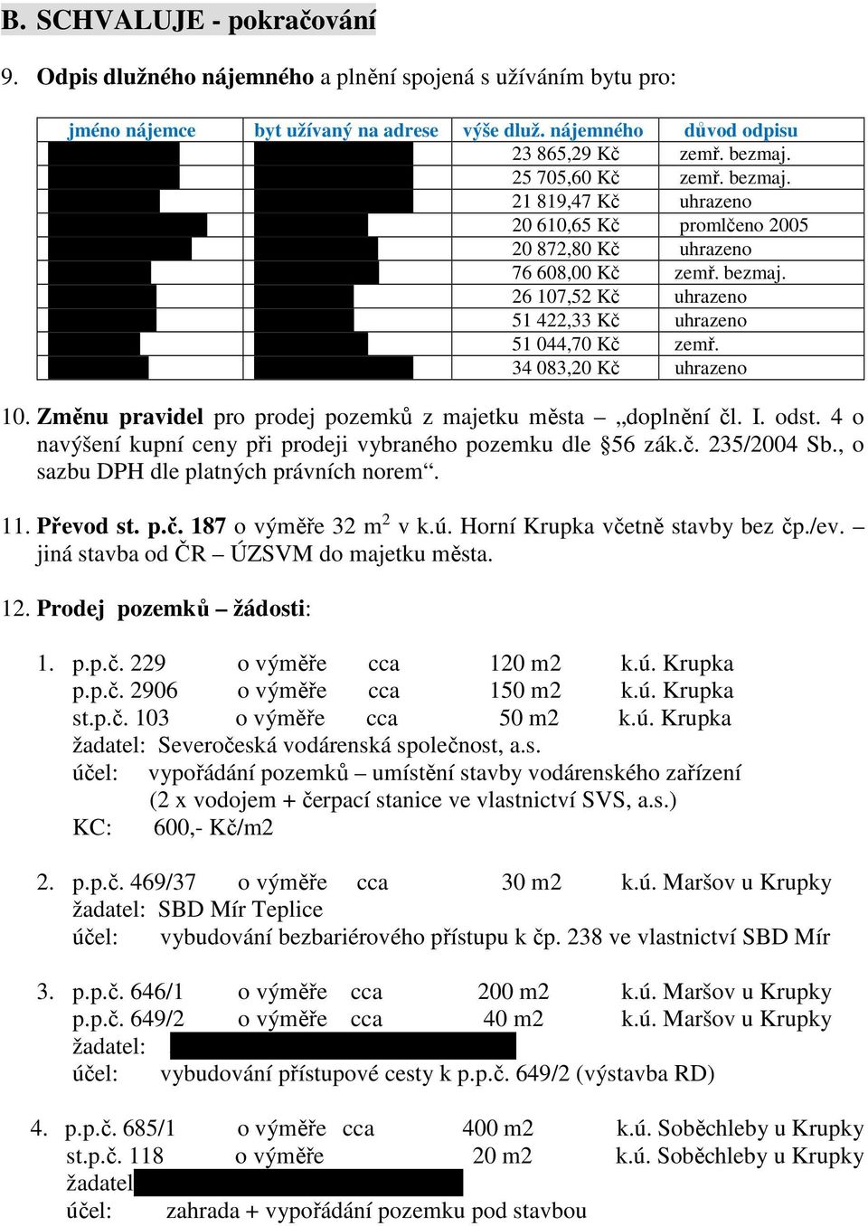 Hana Růžičková Komenského 587 25 705,60 Kč zemř. bezmaj.