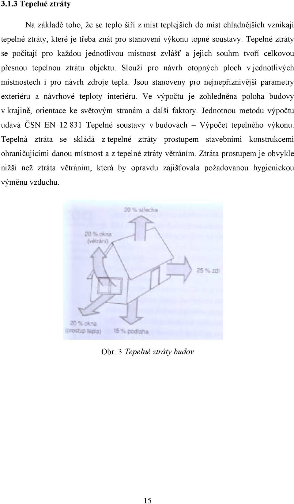 Slouží pro návrh otopných ploch v jednotlivých místnostech i pro návrh zdroje tepla. Jsou stanoveny pro nejnepříznivější parametry exteriéru a návrhové teploty interiéru.