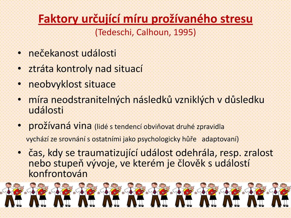 s tendencí obviňovat druhé zpravidla vychází ze srovnání s ostatními jako psychologicky hůře adaptovaní) čas,