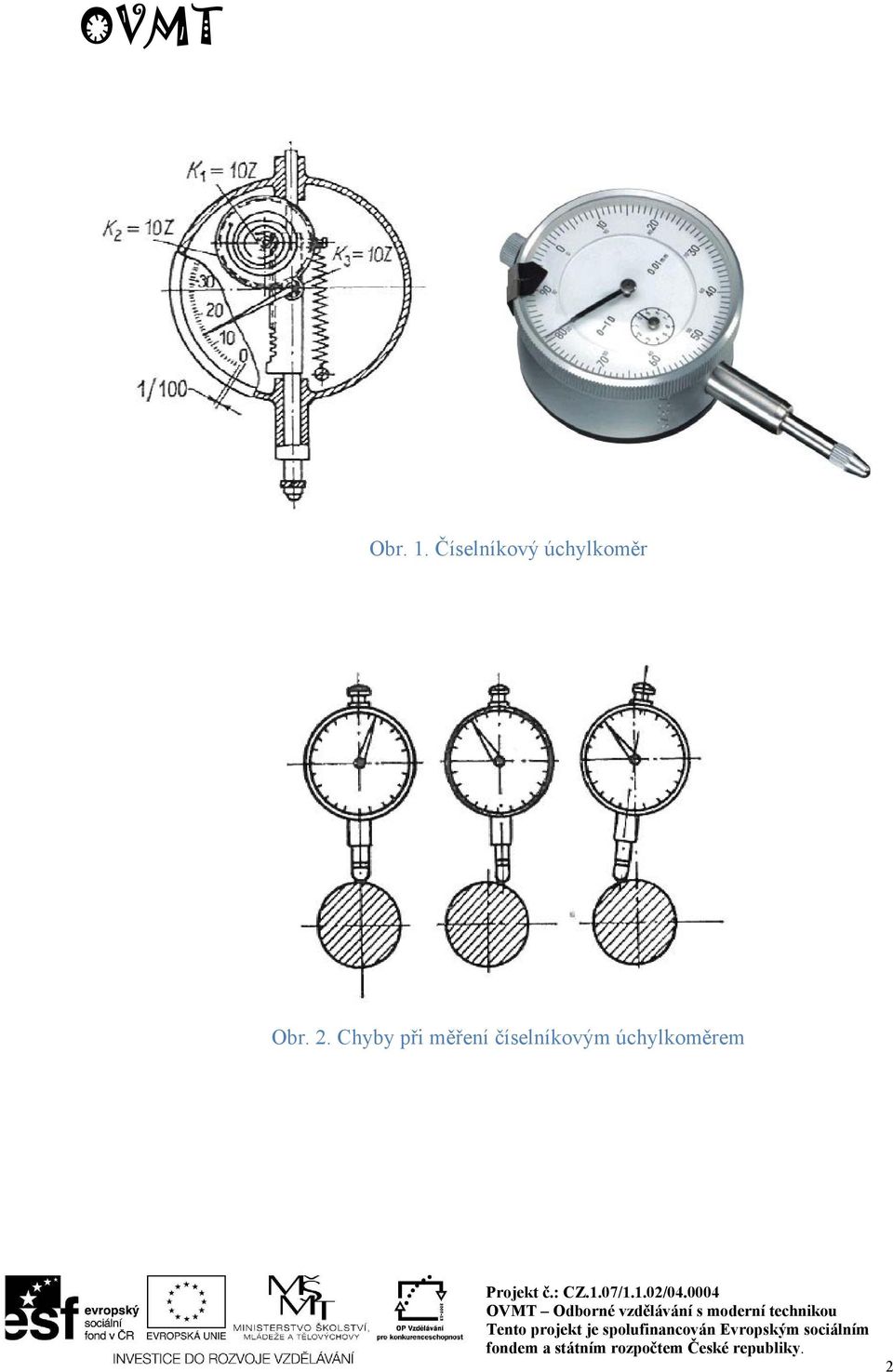 úchylkoměr Obr. 2.