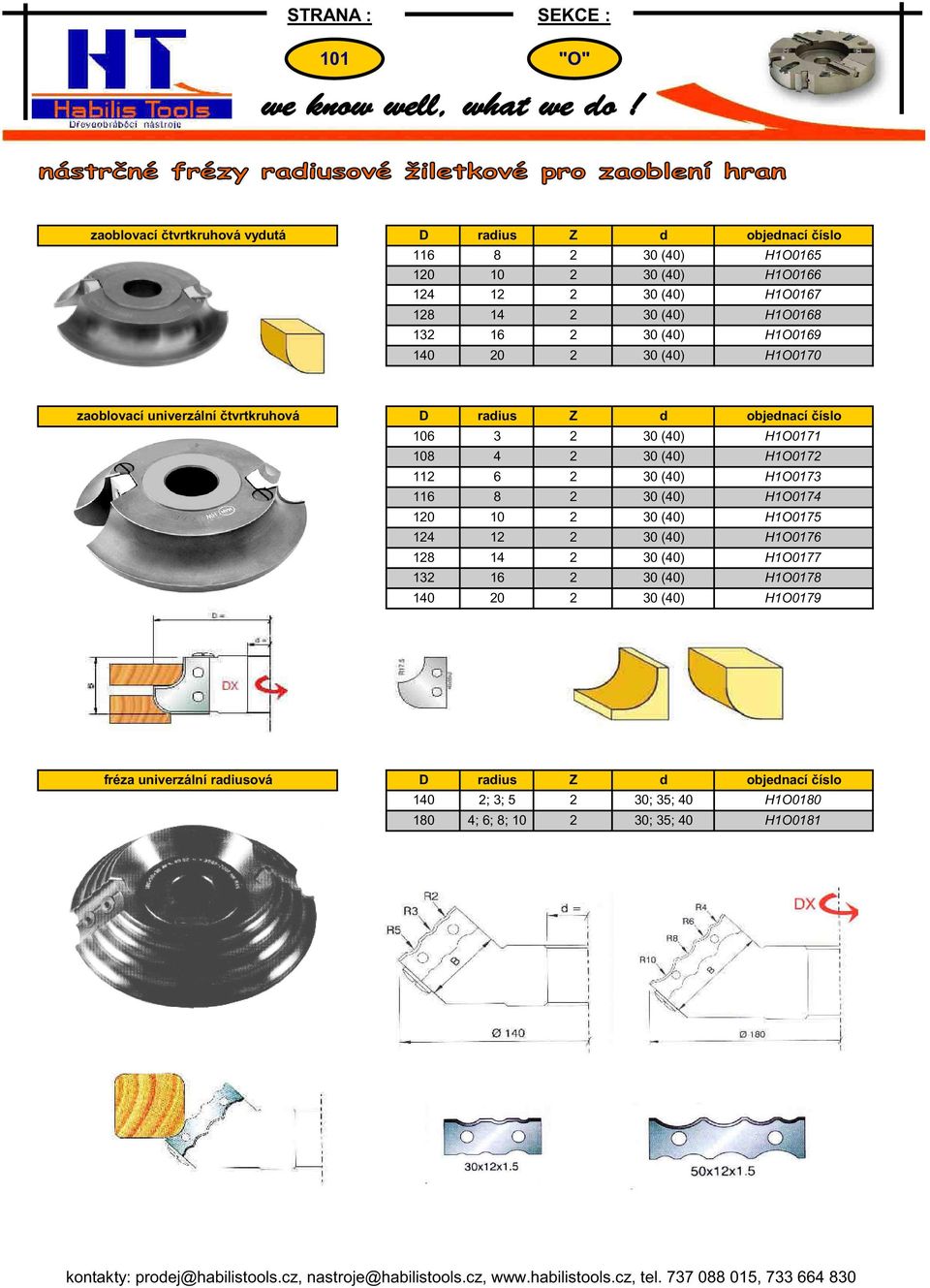 10 2 (40) H1O0175 124 12 2 (40) H1O0176 128 14 2 (40) H1O0177 132 16 2 (40) H1O0178 140 20 2 (40) H1O0179 fréza univerzální raiusová D raius Z 140 2; 3; 5 2