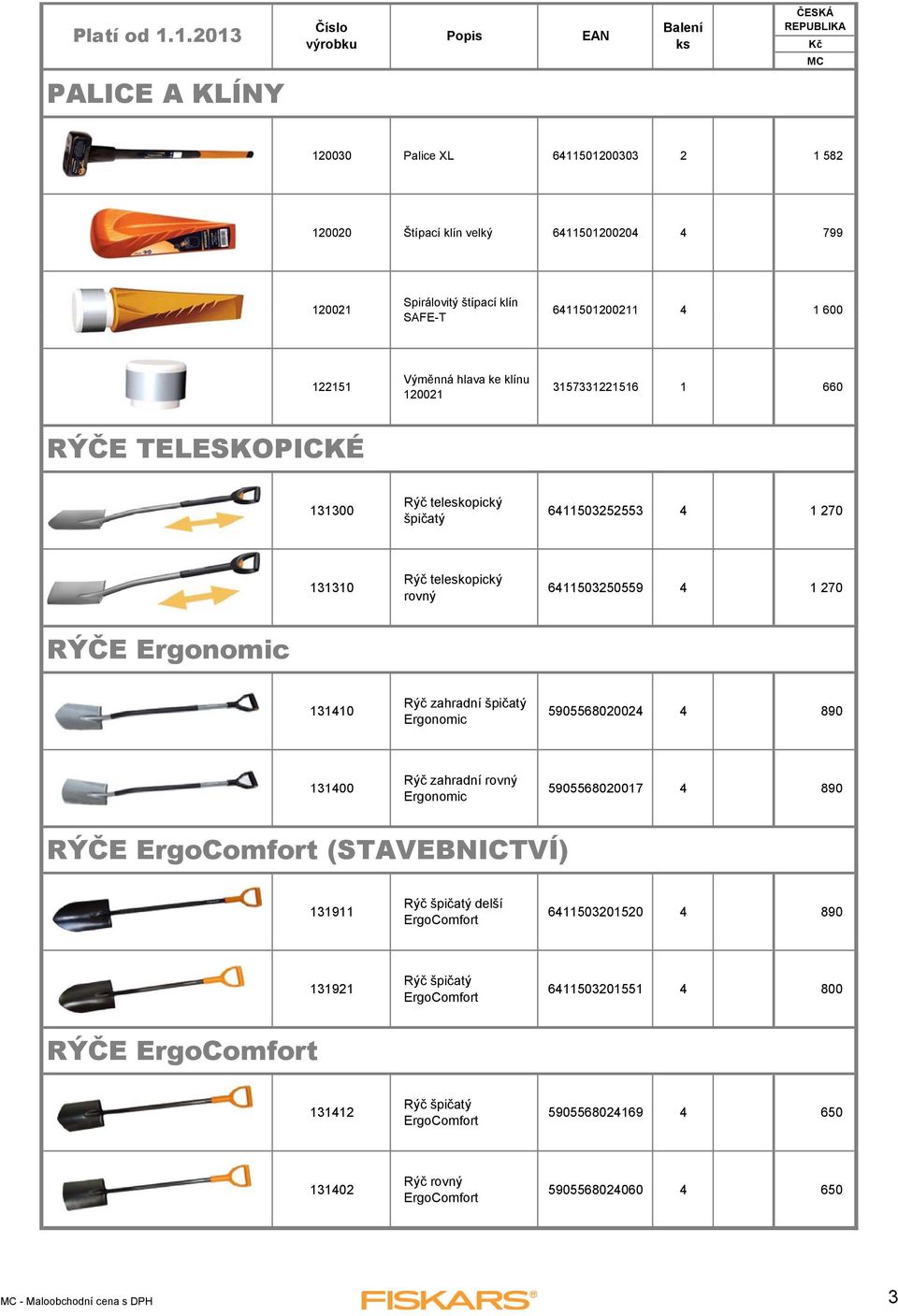 zahradní špičatý Ergonomic 5905568020024 4 890 131400 Rýč zahradní rovný Ergonomic 5905568020017 4 890 RÝČE ErgoComfort (STAVEBNICTVÍ) 131911 Rýč špičatý delší ErgoComfort 6411503201520 4