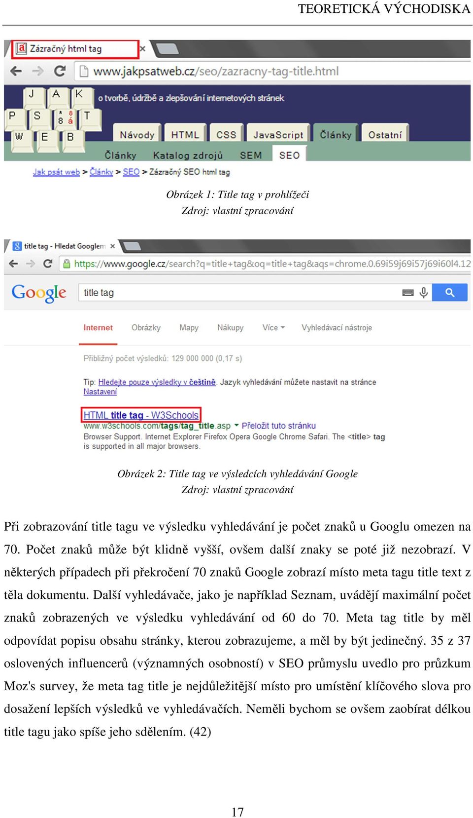 V některých případech při překročení 70 znaků Google zobrazí místo meta tagu title text z těla dokumentu.