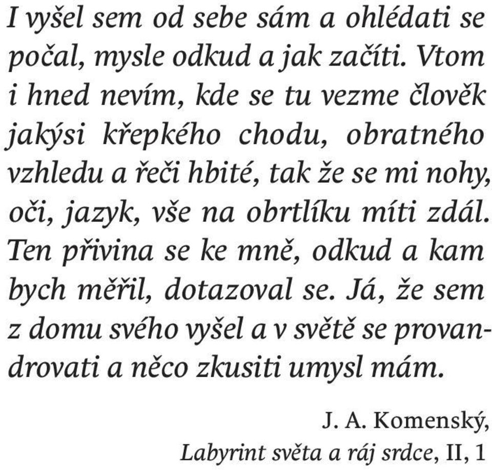se mi nohy, oči, jazyk, vše na obrtlíku míti zdál.
