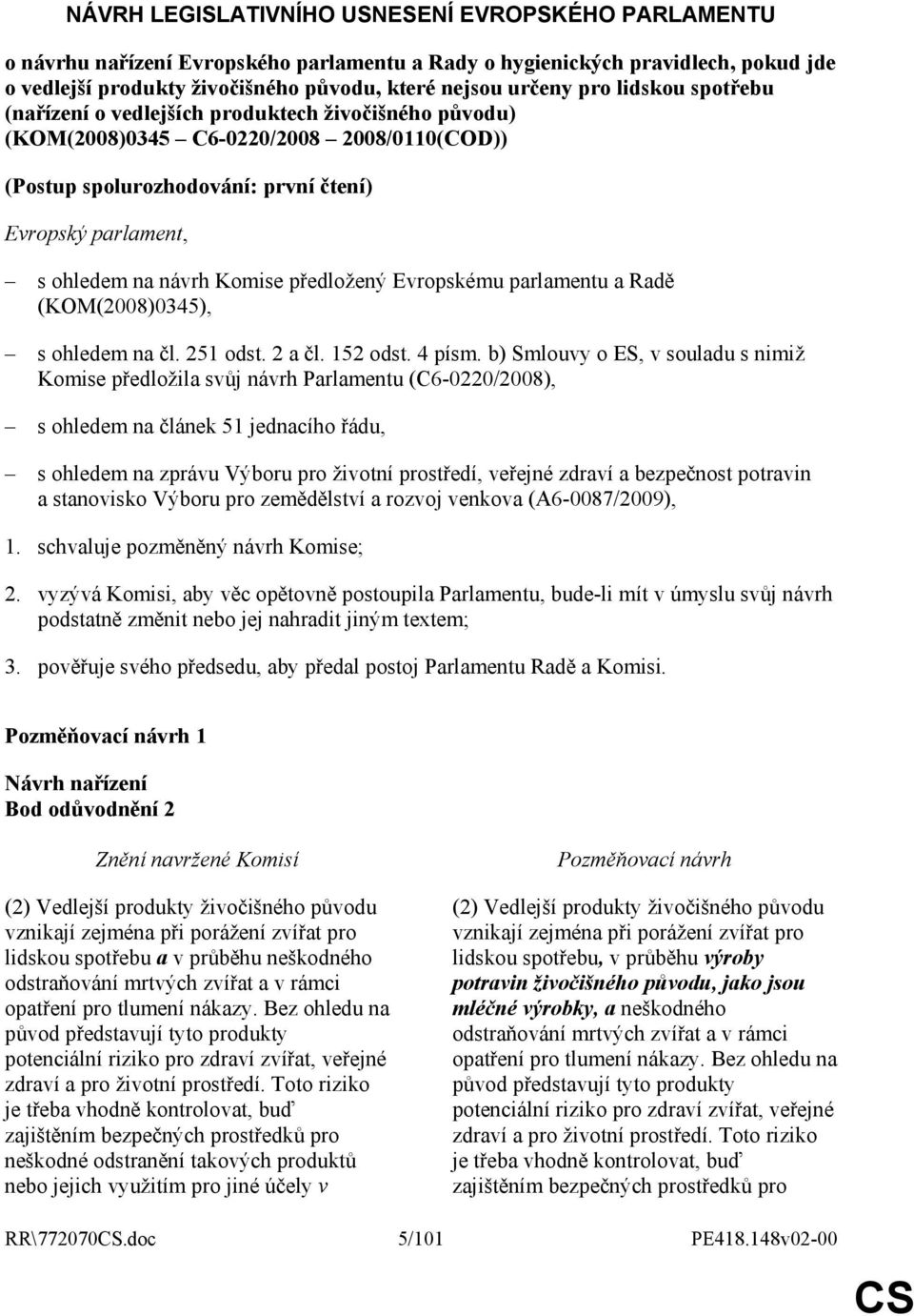 předložený Evropskému parlamentu a Radě (KOM(2008)0345), s ohledem na čl. 251 odst. 2 a čl. 152 odst. 4 písm.