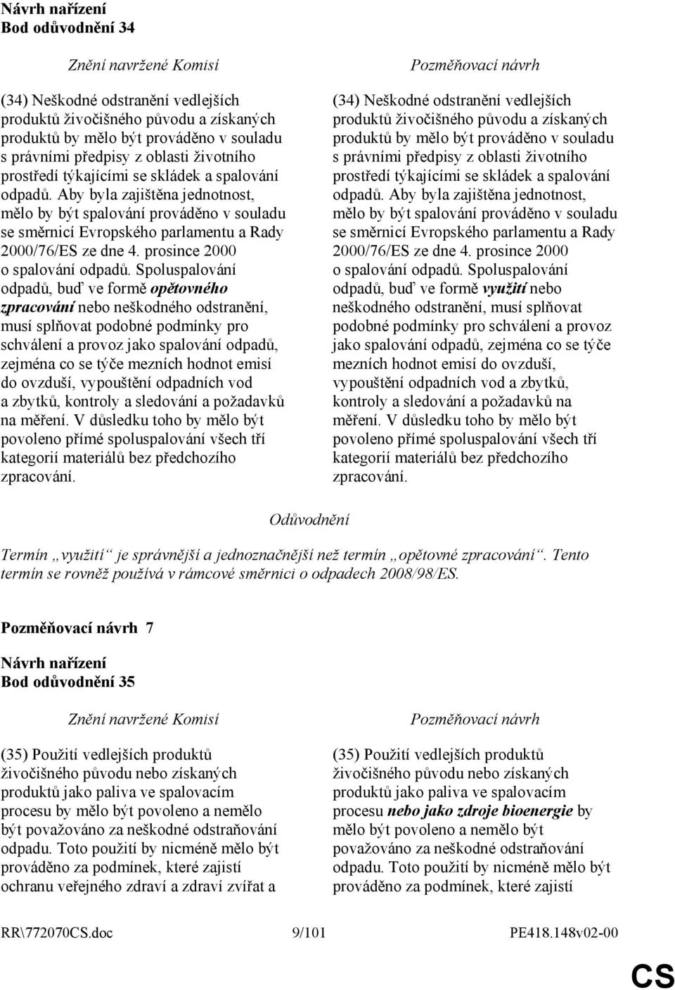 Spoluspalování odpadů, buď ve formě opětovného zpracování nebo neškodného odstranění, musí splňovat podobné podmínky pro schválení a provoz jako spalování odpadů, zejména co se týče mezních hodnot