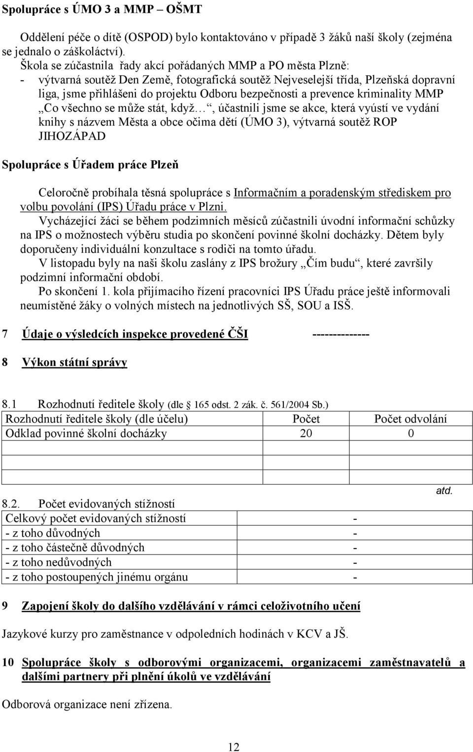 bezpečnosti a prevence kriminality MMP Co všechno se může stát, když, účastnili jsme se akce, která vyústí ve vydání knihy s názvem Města a obce očima dětí (ÚMO 3), výtvarná soutěž ROP JIHOZÁPAD