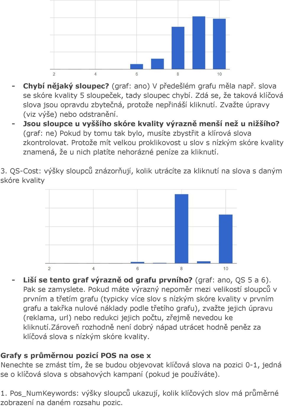 (graf: ne) Pokud by tomu tak bylo, musíte zbystřit a klírová slova zkontrolovat. Protože mít velkou proklikovost u slov s nízkým skóre kvality znamená, že u nich platíte nehorázné peníze za kliknutí.