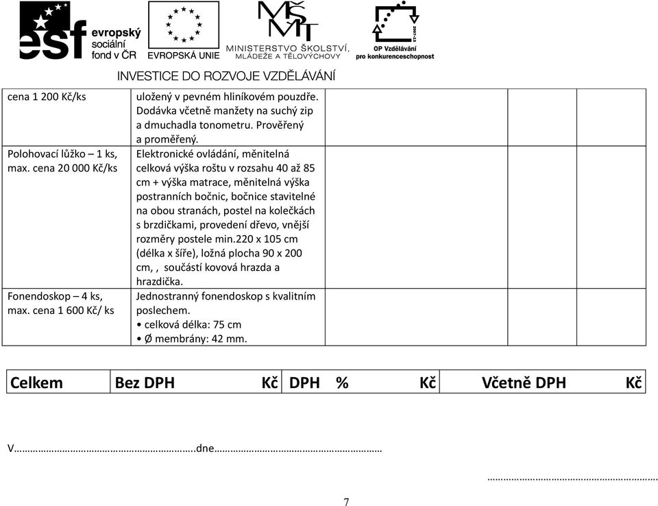 Elektronické ovládání, měnitelná celková výška roštu v rozsahu 40 až 85 cm + výška matrace, měnitelná výška postranních bočnic, bočnice stavitelné na obou stranách, postel