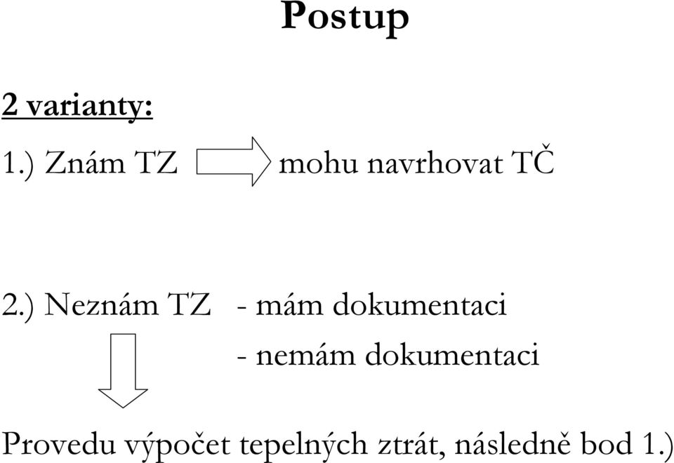 ) Neznám TZ - mám doumentaci -