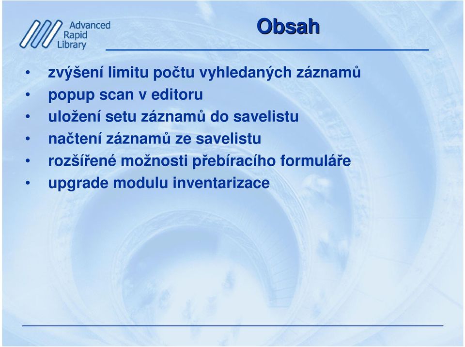 savelistu načtení záznamů ze savelistu rozšířené