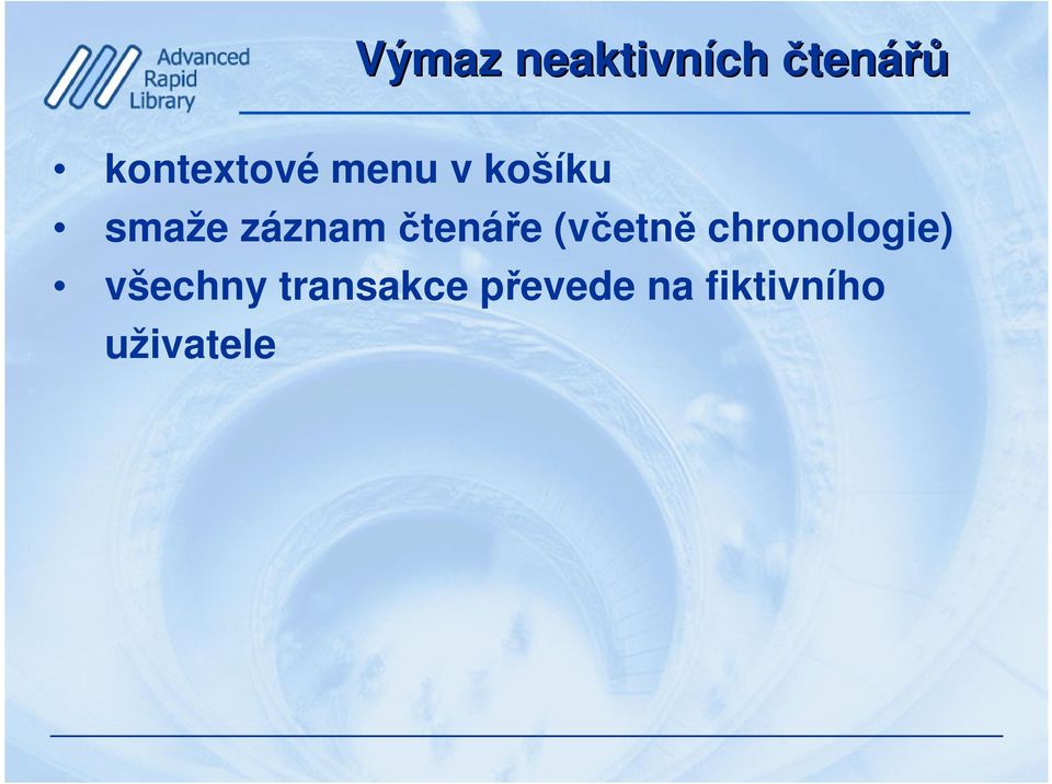 záznam čtenáře (včetně chronologie)