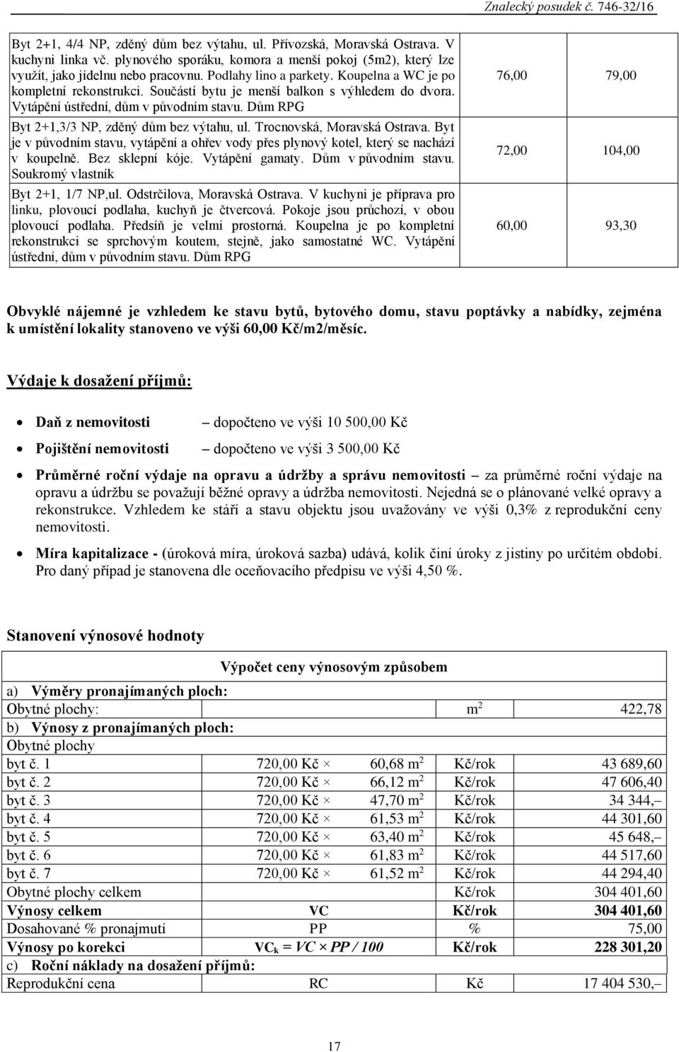 Dům RPG Byt 2+1,3/3 NP, zděný dům bez výtahu, ul. Trocnovská, Moravská Ostrava. Byt je v původním stavu, vytápění a ohřev vody přes plynový kotel, který se nachází v koupelně. Bez sklepní kóje.