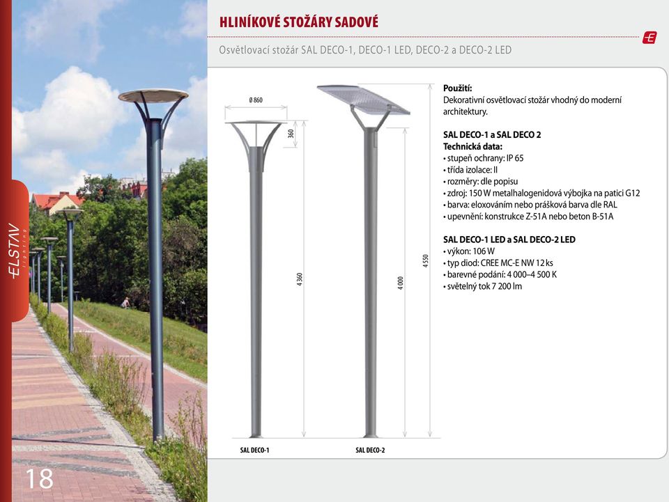 OBSAH Stožáry parkové hliníkové PDF Stažení zdarma
