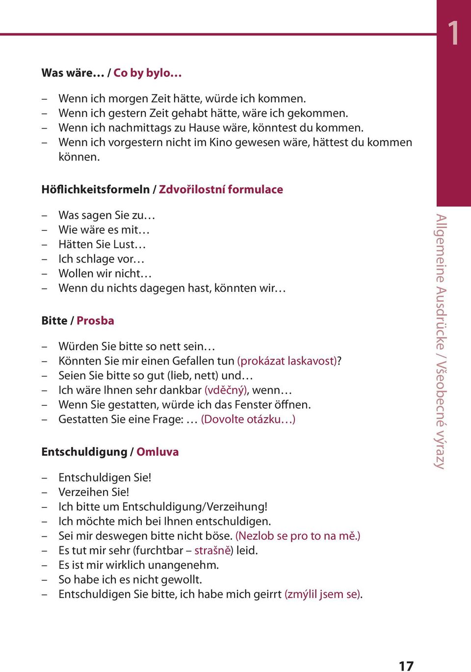 Höflichkeitsformeln / Zdvořilostní formulace Was sagen Sie zu Wie wäre es mit Hätten Sie Lust Ich schlage vor Wollen wir nicht Wenn du nichts dagegen hast, könnten wir Bitte / Prosba Würden Sie bitte