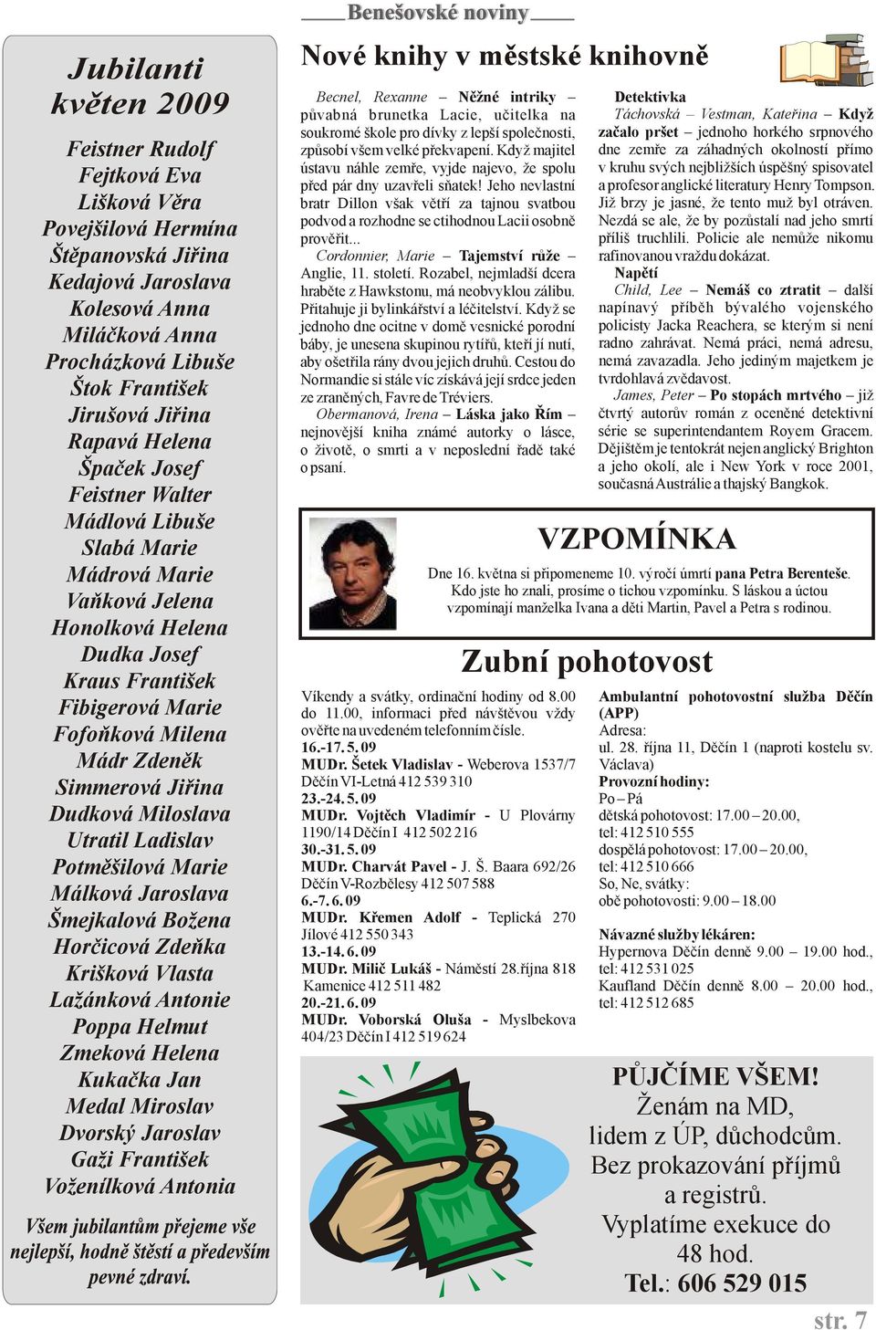 Simmerová Jiřina Dudková Miloslava Utratil Ladislav Potměšilová Marie Málková Jaroslava Šmejkalová Božena Horčicová Zdeňka Krišková Vlasta Lažánková Antonie Poppa Helmut Zmeková Helena Kukačka Jan