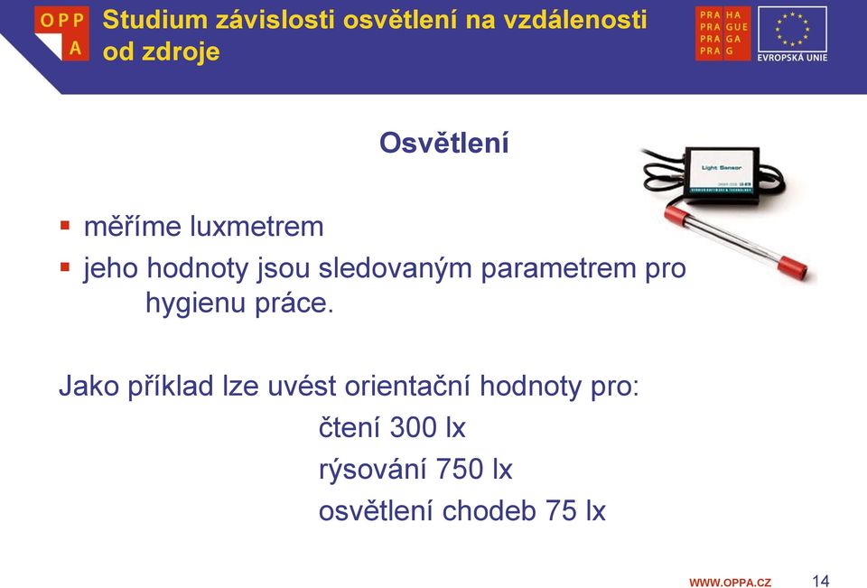 parametrem pro hygienu práce.