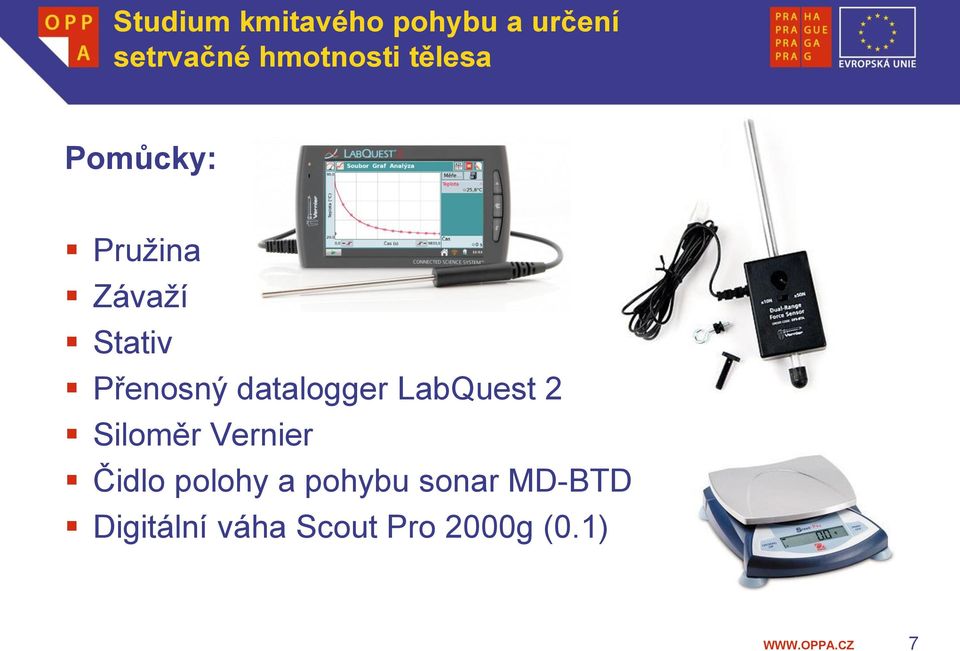 Přenosný datalogger LabQuest 2 Siloměr Vernier Čidlo