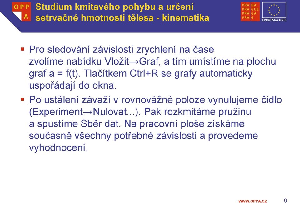 Tlačítkem Ctrl+R se grafy automaticky uspořádají do okna.