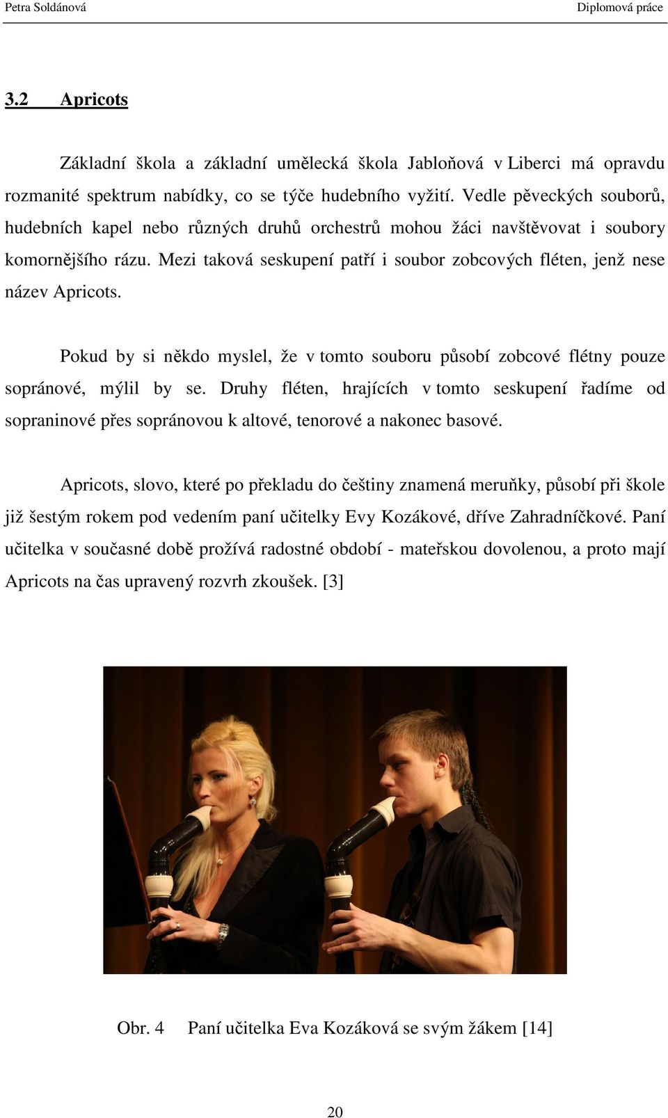 Mezi taková seskupení patří i soubor zobcových fléten, jenž nese název Apricots. Pokud by si někdo myslel, že v tomto souboru působí zobcové flétny pouze sopránové, mýlil by se.
