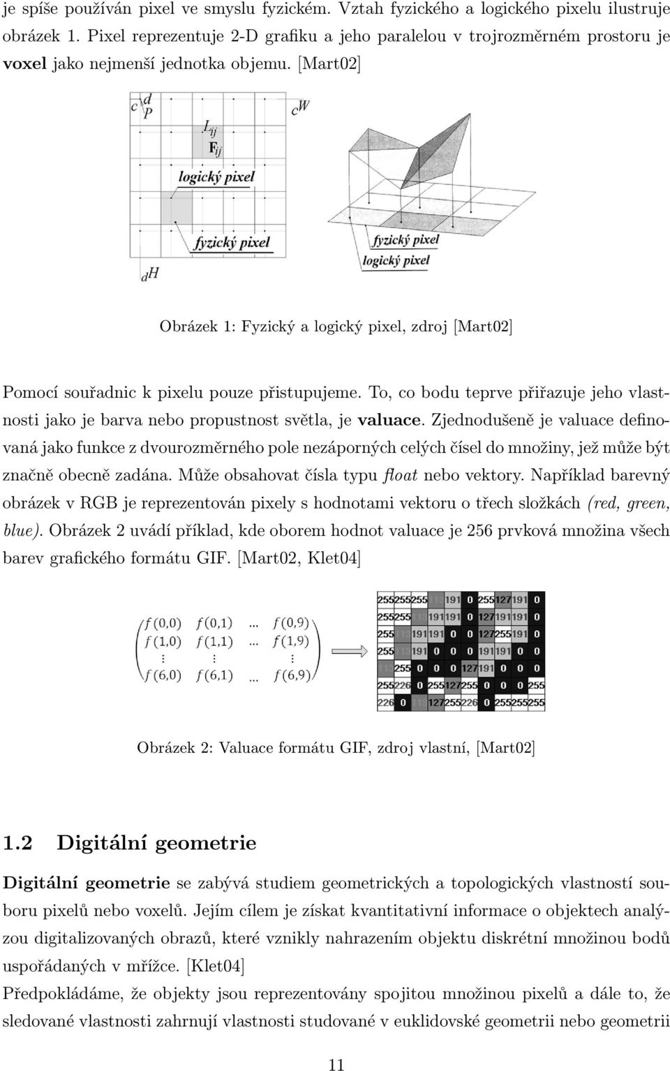 [Mart02] Obrázek 1: Fyzický a logický pixel, zdroj [Mart02] Pomocí souřadnic k pixelu pouze přistupujeme.