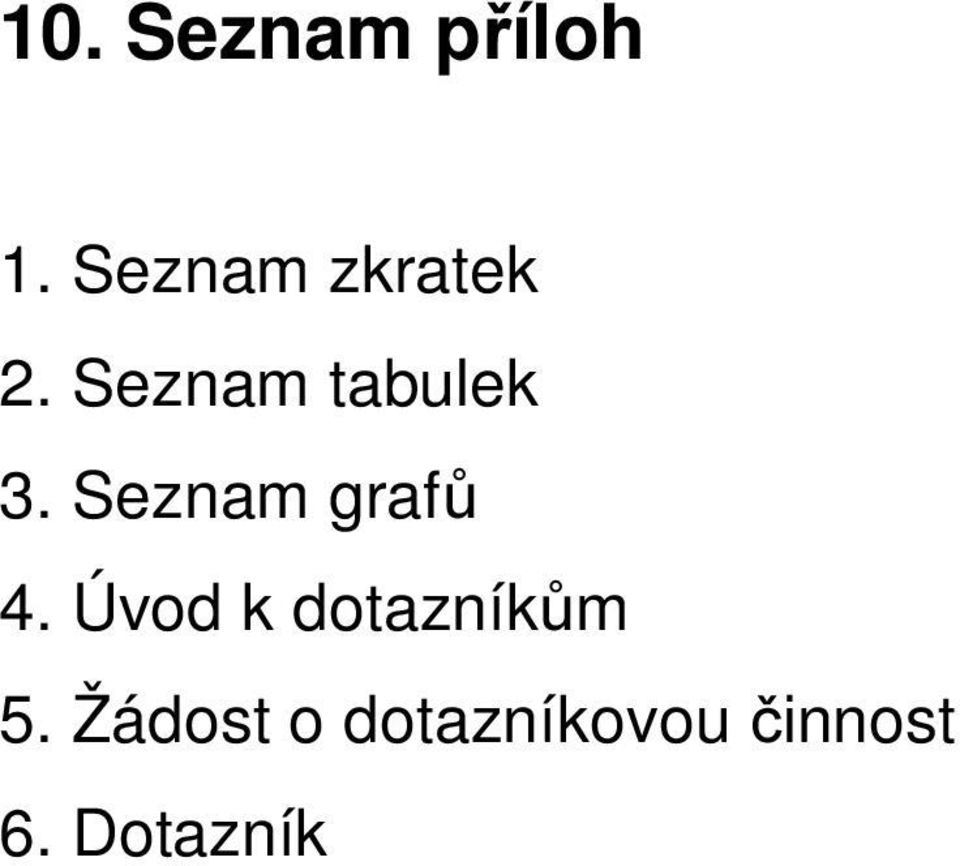 Seznam tabulek 3. Seznam grafů 4.