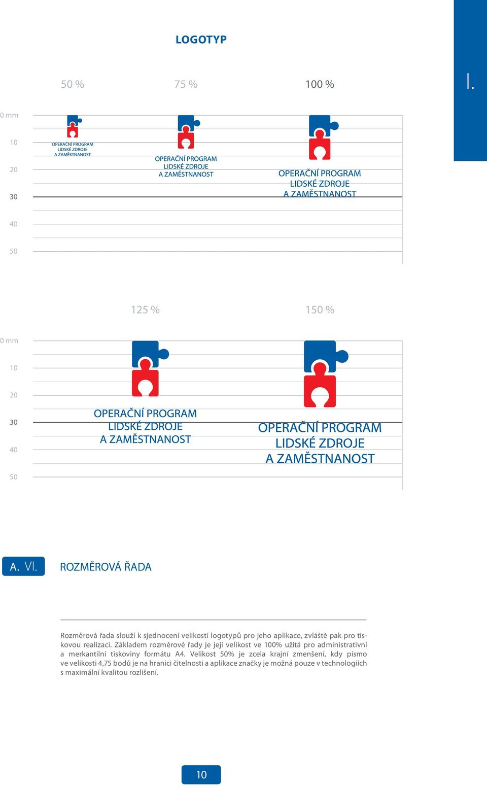 Základem rozměrové řady je její velikost ve 100% užitá pro administrativní a merkantilní tiskoviny formátu A4.