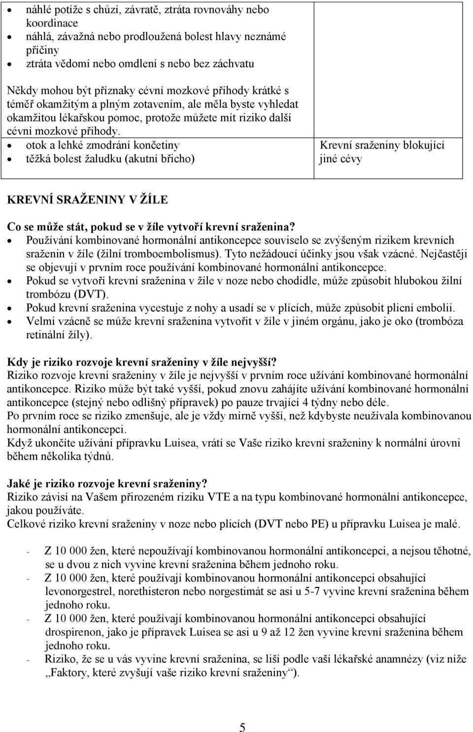 tk a lehké zmdrání knčetiny těžká blest žaludku (akutní břich) Krevní sraženiny blkující jiné cévy KREVNÍ SRAŽENINY V ŽÍLE C se může stát, pkud se v žíle vytvří krevní sraženina?