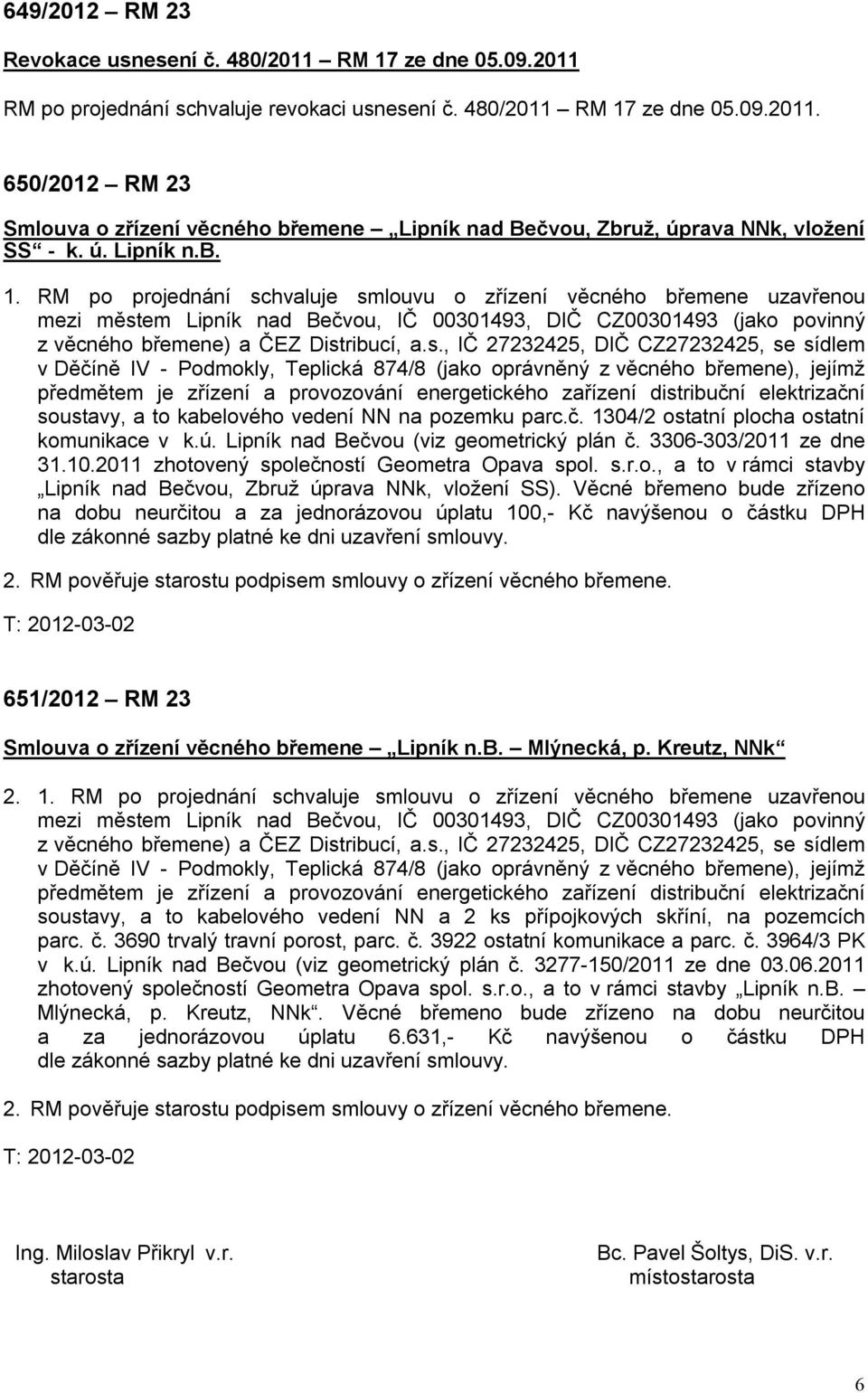 RM po projednání sc