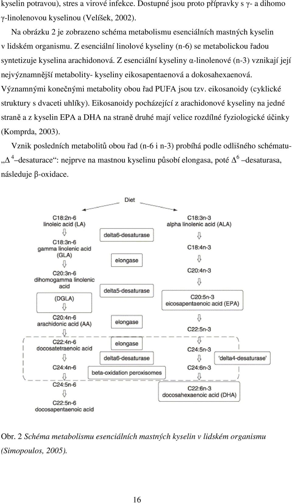 Z esenciální kyseliny α-linolenové (n-3) vznikají její nejvýznamnější metabolity- kyseliny eikosapentaenová a dokosahexaenová. Významnými konečnými metabolity obou řad PUFA jsou tzv.