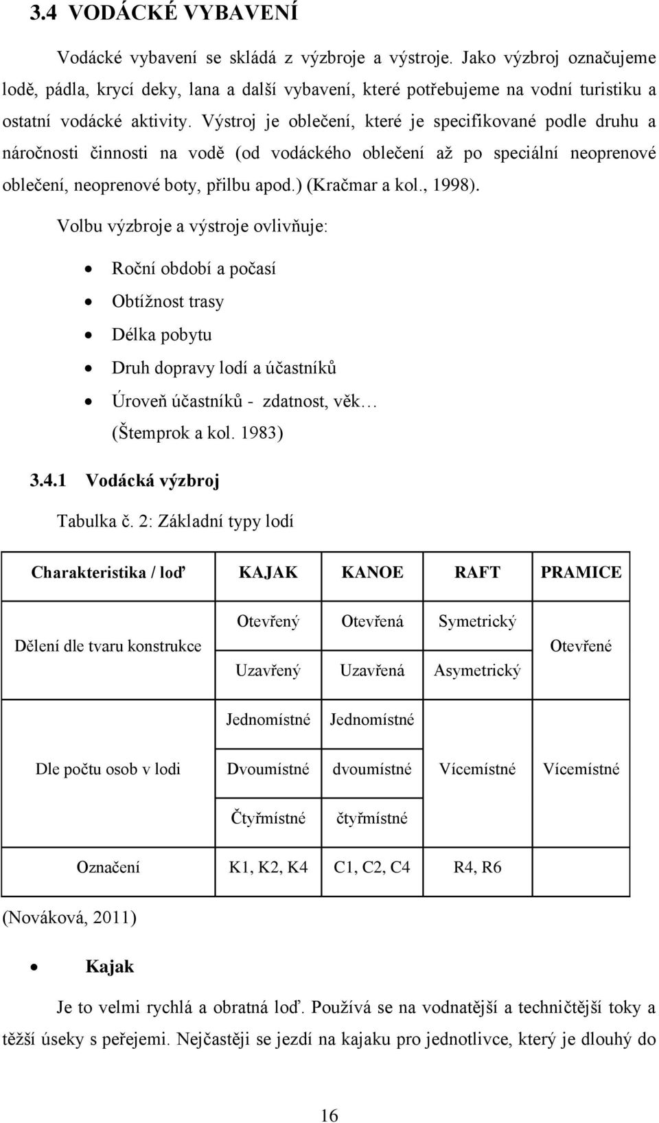 Výstroj je oblečení, které je specifikované podle druhu a náročnosti činnosti na vodě (od vodáckého oblečení až po speciální neoprenové oblečení, neoprenové boty, přilbu apod.) (Kračmar a kol., 1998).
