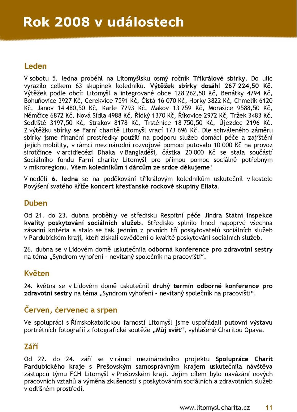 Kč, Makov 13 259 Kč, Morašice 9588,50 Kč, Němčice 6872 Kč, Nová Sídla 4988 Kč, Řídký 1370 Kč, Říkovice 2972 Kč, Tržek 3483 Kč, Sedliště 3197,50 Kč, Strakov 8178 Kč, Trstěnice 18 750,50 Kč, Újezdec