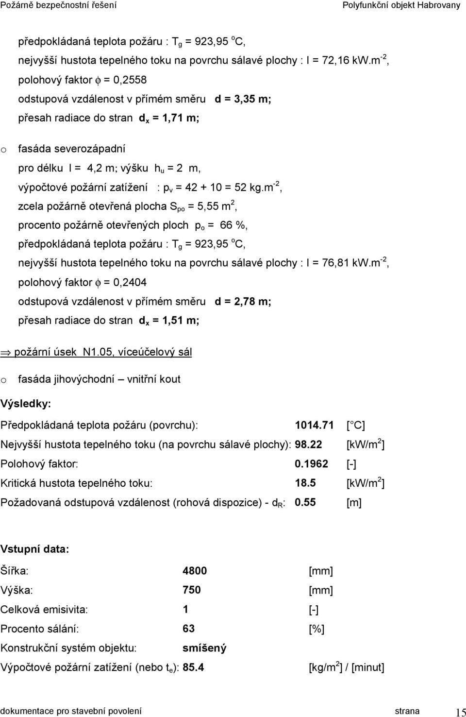 zatížení : p v = 42 + 10 = 52 kg.