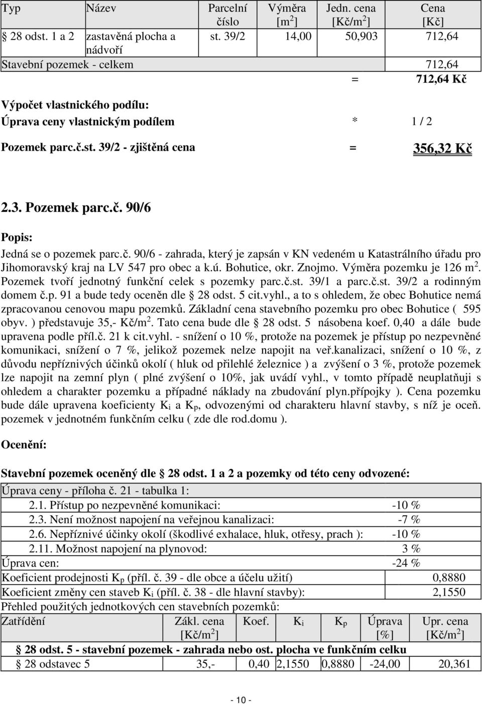 3. Pozemek parc.č. 90/6 Popis: Jedná se o pozemek parc.č. 90/6 - zahrada, který je zapsán v KN vedeném u Katastrálního úřadu pro Jihomoravský kraj na LV 547 pro obec a k.ú. Bohutice, okr. Znojmo.