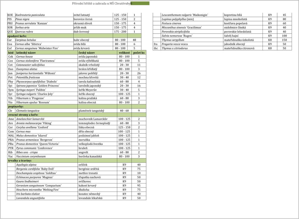 Midwinter Fire svída krvavá 80-100 5 kód latinský název český název velikost počet ks Cok Cornus kousa svída japonská 80-100 1 Cos Cornus stolonifera Flaviramea svída výběžkatá 80-100 5 Cot