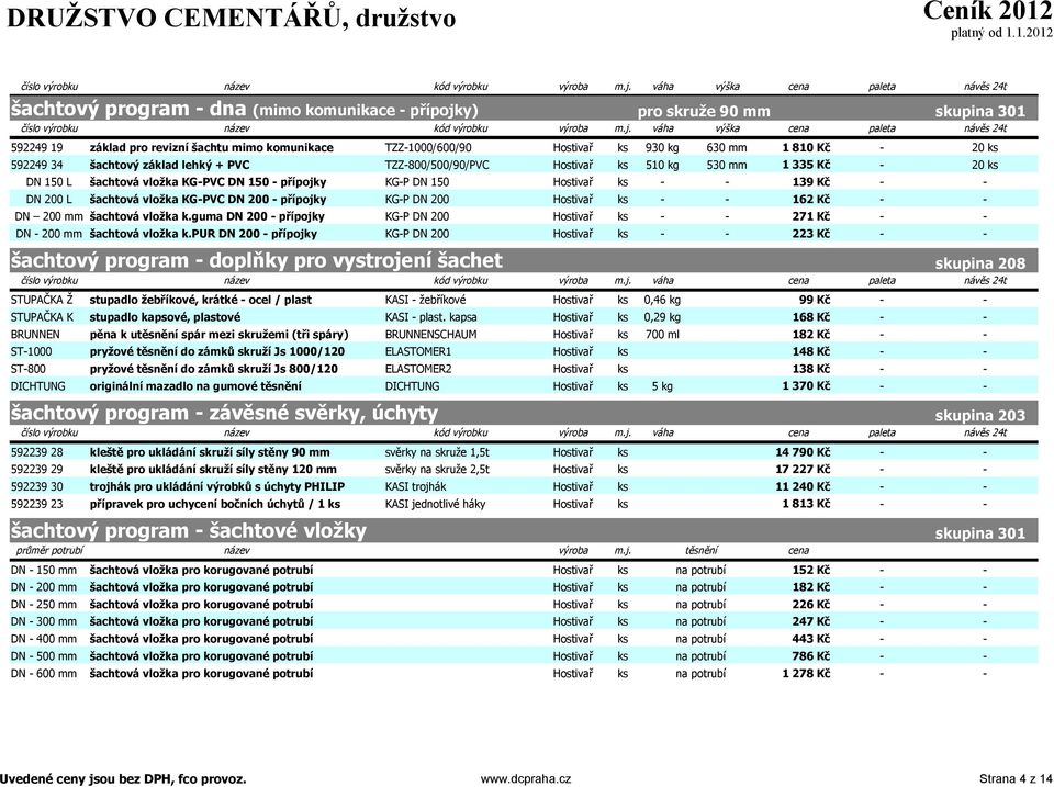 vložka KG-PVC DN 200 - přípojky KG-P DN 200 Hostivař ks - - 162 Kč - - DN 200 mm šachtová vložka k.guma DN 200 - přípojky KG-P DN 200 Hostivař ks - - 271 Kč - - DN - 200 mm šachtová vložka k.