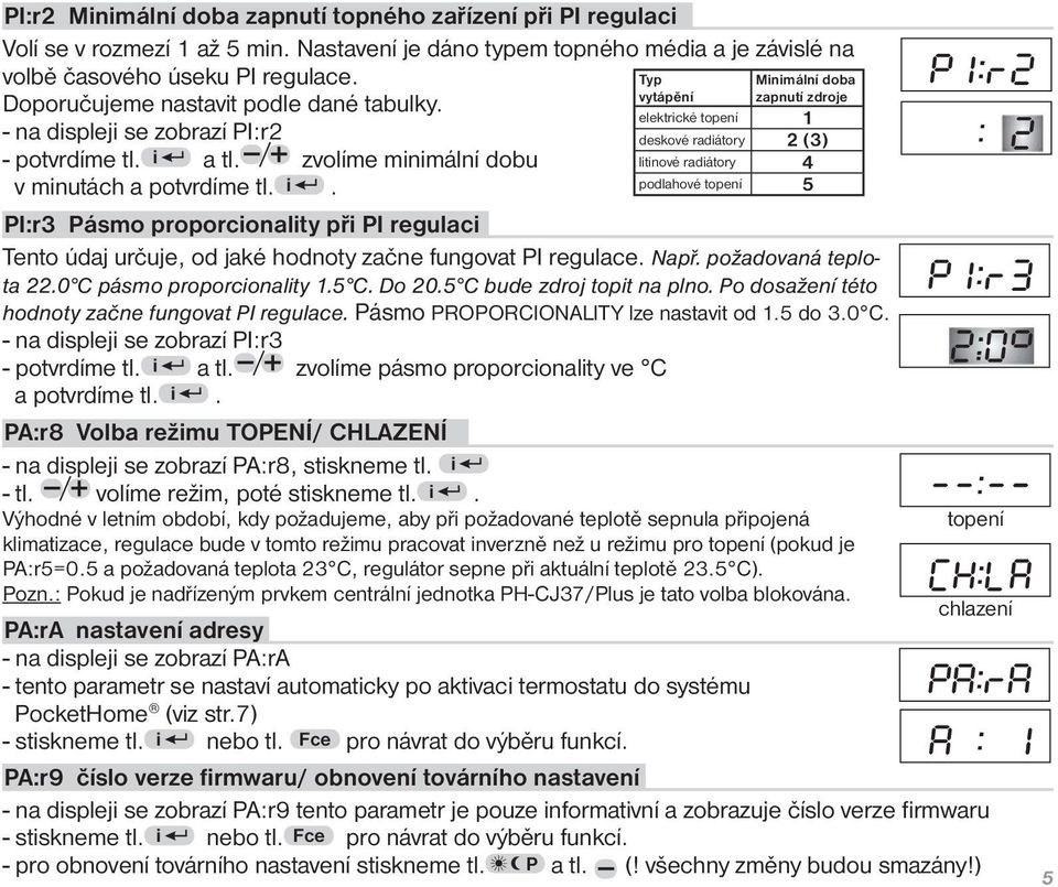 a tl. zvolíme minimální dobu v minutách a potvrdíme tl. i.