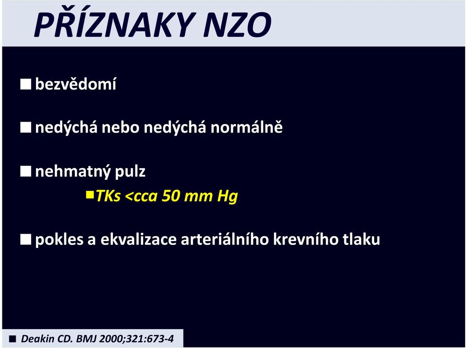 50 mm Hg pokles a ekvalizace