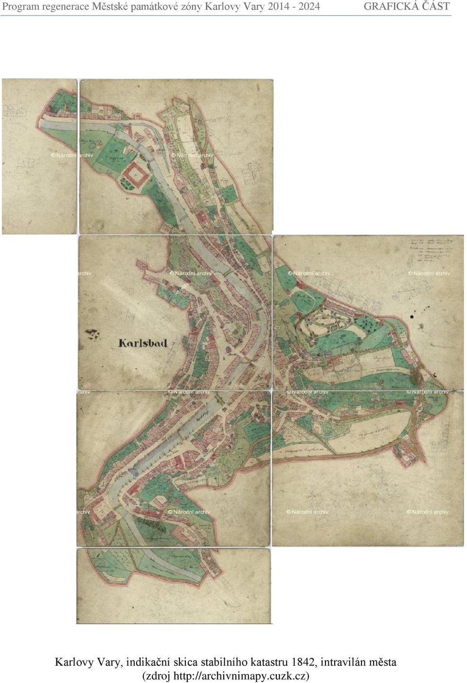 1842, intravilán města
