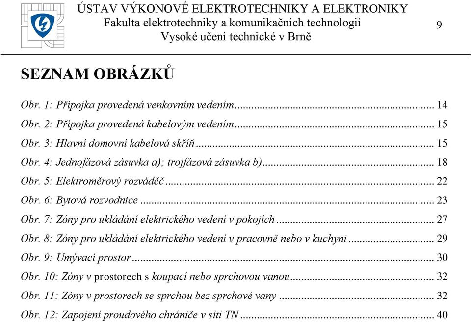 7: Zóny pro ukládání elektrického vedení v pokojích... 27 Obr. 8: Zóny pro ukládání elektrického vedení v pracovně nebo v kuchyni... 29 Obr. 9: Umývací prostor.