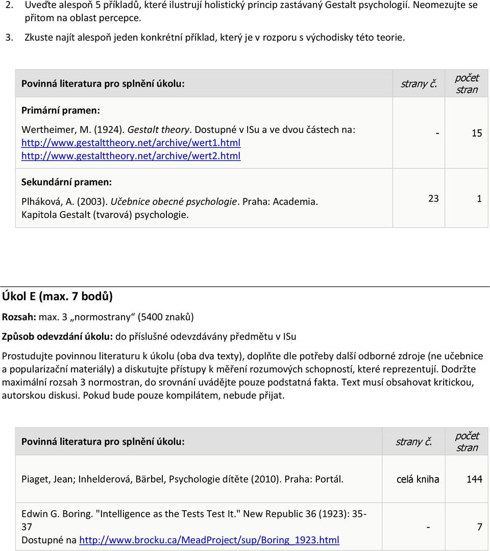 Dostupné v ISu a ve dvou částech na: http://www.gestalttheory.net/archive/wert1.html http://www.gestalttheory.net/archive/wert2.html Sekundární pramen: Plháková, A. (2003).