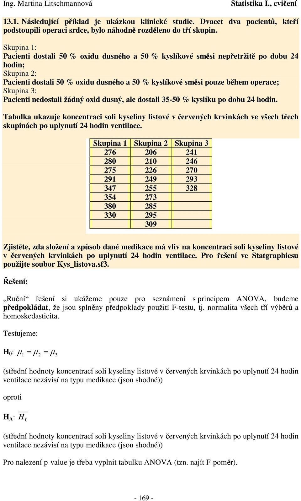 dusný, ale dostal 5-50 % yslíu po dobu 4 hodn. Tabula uazuje oncentrac sol yselny lstové v ervených rvnách ve všech tech supnách po uplynutí 4 hodn ventlace.