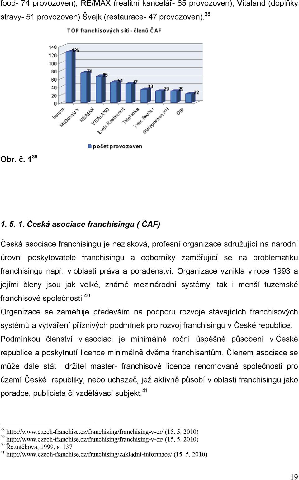 problematiku franchisingu např. v oblasti práva a poradenství. Organizace vznikla v roce 1993 a jejími členy jsou jak velké, známé mezinárodní systémy, tak i menší tuzemské franchisové společnosti.