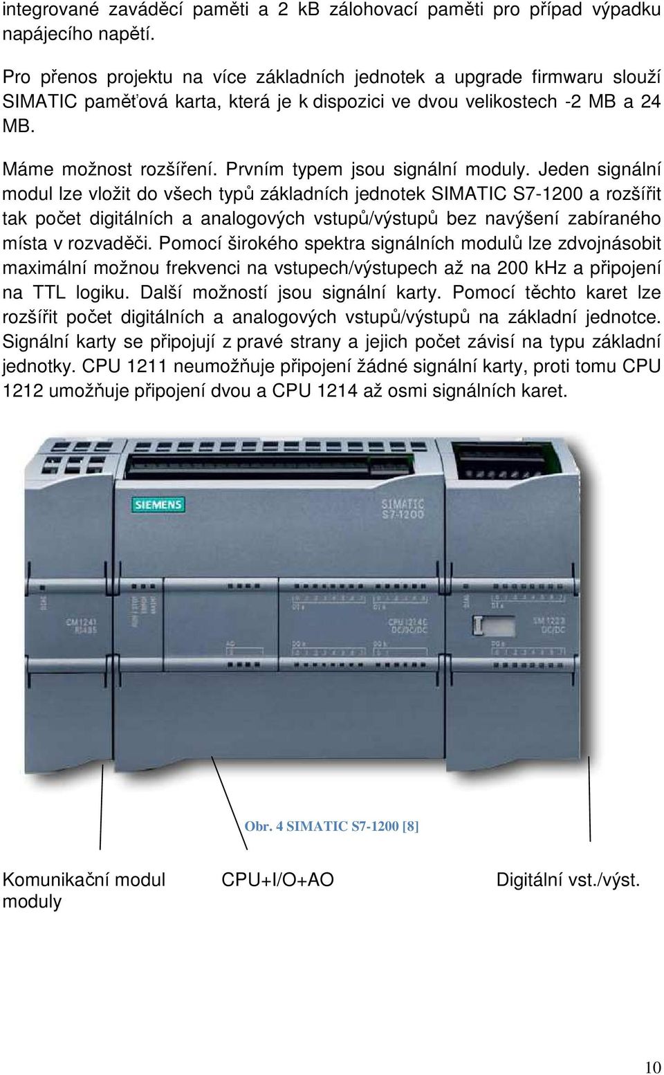 Prvním typem jsou signální moduly.