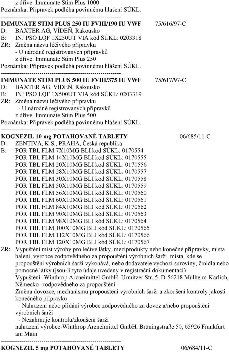 Immunate Stim Plus 250 Poznámka: Přípravek podléhá povinnému hlášení SÚKL.
