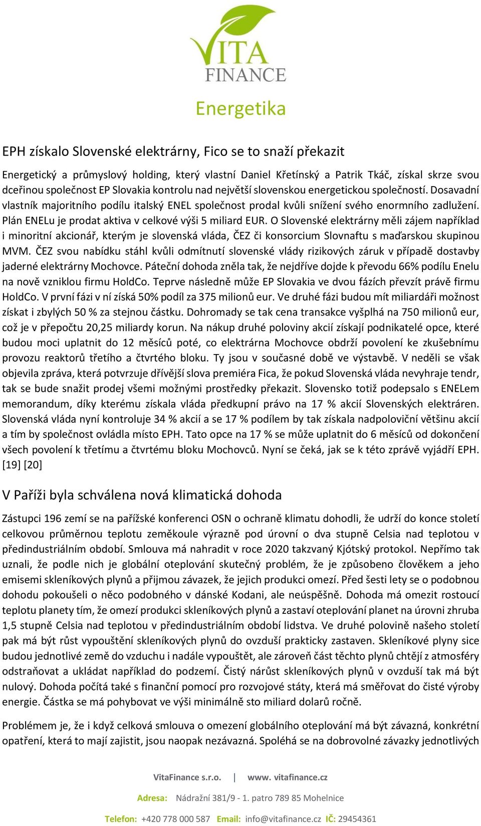 Plán ENELu je prodat aktiva v celkové výši 5 miliard EUR.